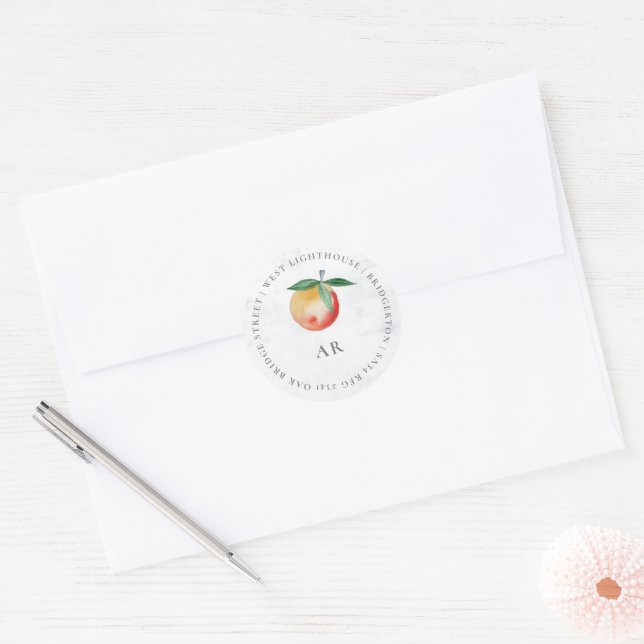 Summer Orchard Fruit Classic Round Sticker (Envelope)