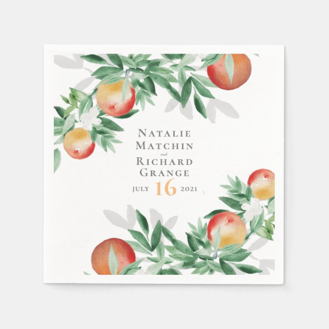 Summer Orchard Fruit Napkin (Front)