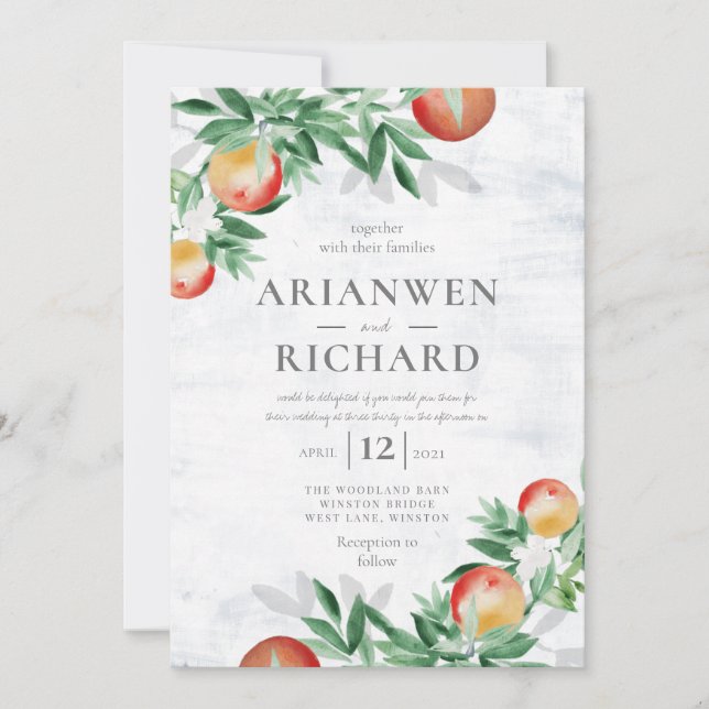 Summer Orchard Invitation (Front)