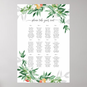 Summer Orchard Seating Plan Poster