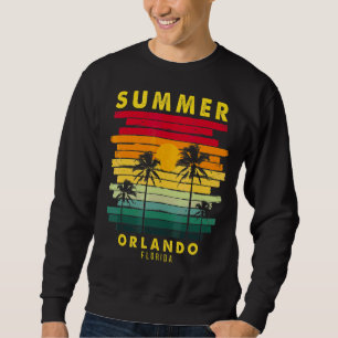 Summer Orlando Florida Beach Sunset Retro Sweatshirt