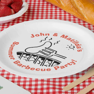 Summer Outdoor Garden Party Barbecue Paper Plate