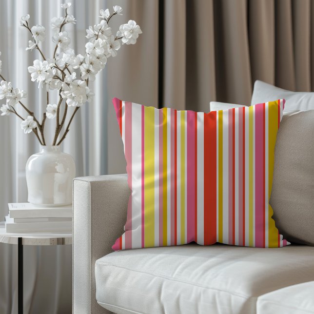 Summer outdoor stripes print cushion (Creator Uploaded)