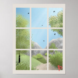 Summer Outside the window Poster