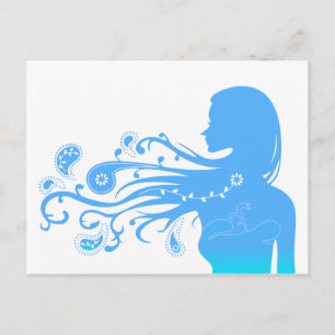 summer paisley postcard