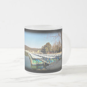 Summer Palace Boats Frosted Glass Coffee Mug