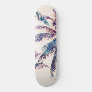 Summer Palm Trees Beach Dream #1 #tropical #wall  Skateboard
