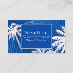 Summer palm trees business card