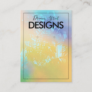 Summer Palm Trees Colour Flare Earring Display Car Business Card