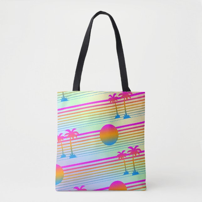 Summer Palm Trees Tote Bag (Front)