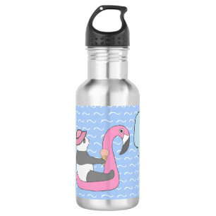 Summer Panda Bird Flamingo Float Fun Child's 532 Ml Water Bottle