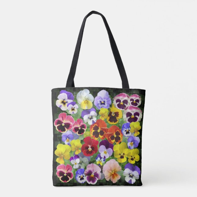 Summer Pansies Tote Bag (Back)