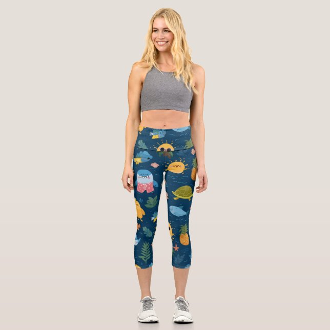 Summer Paradise High Waisted Capris Gift (Front)