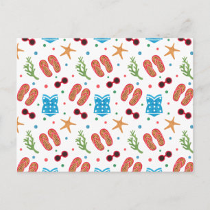 Summer Paradise Pattern Postcard