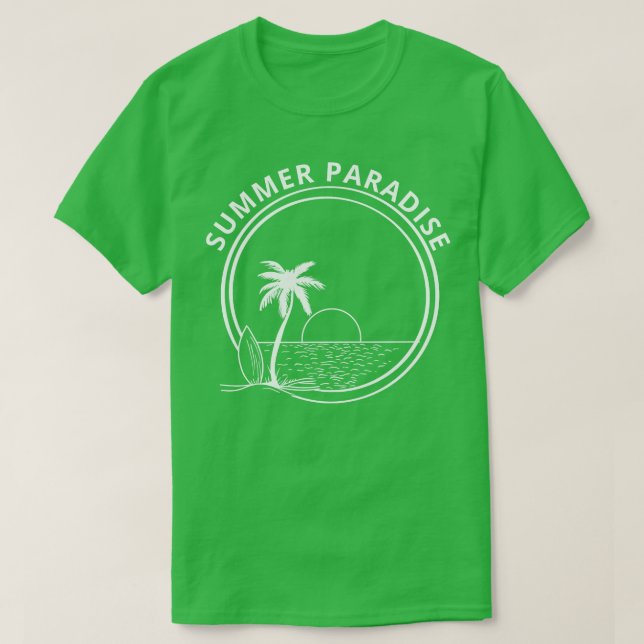 Summer Paradise Summertime Fun Time Fun Summer Bea T-Shirt (Design Front)