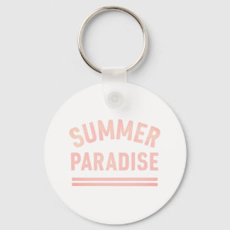 Summer Paradise T-Shirt - Pastel Styl Key Ring
