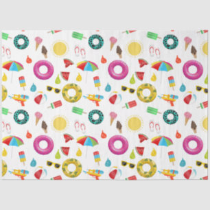 Summer Party Beach Pool Fun Pattern Tissue Paper