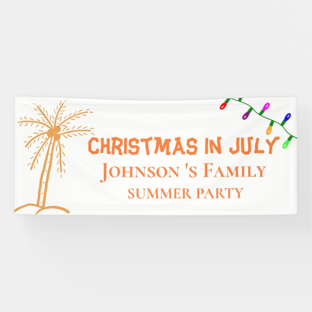 Summer Party Christmas In July   Banner (Horizontal)