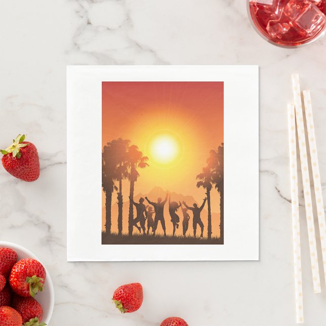 Summer Party Dancing Paper Napkins (Creator Uploaded)