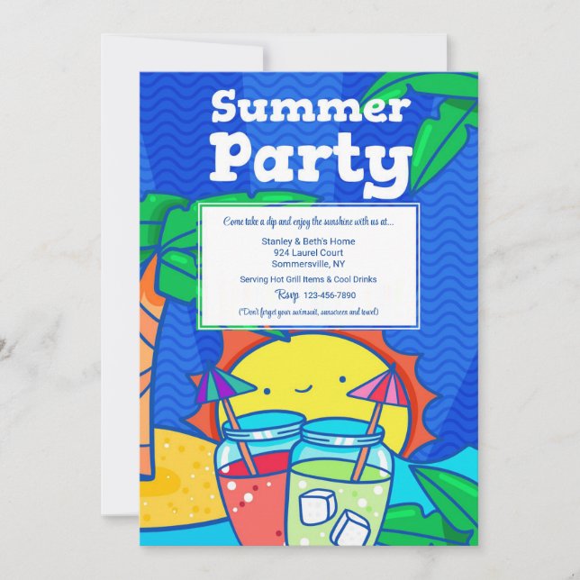 Summer Party Invitation (Front)