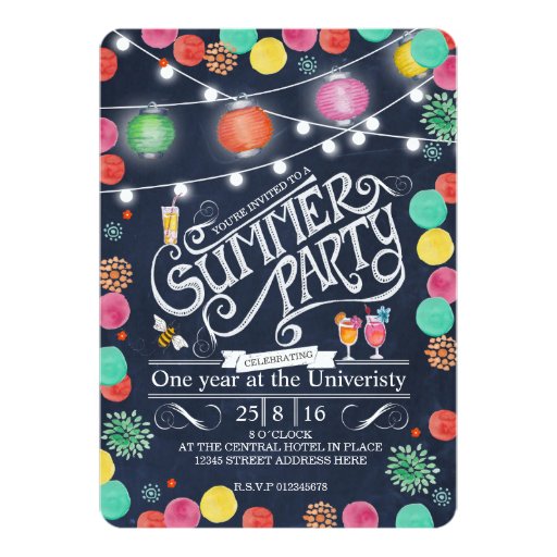 summer party invitation general zazzle general party invitations