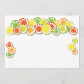 Summer Party Invitation | Yellow/Orange/Lime Daisy