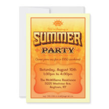 Summer Party Invite - Bright warm sunny colours