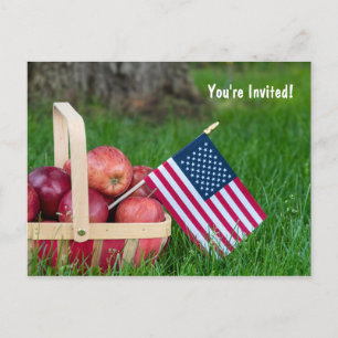 Summer party invite postcard