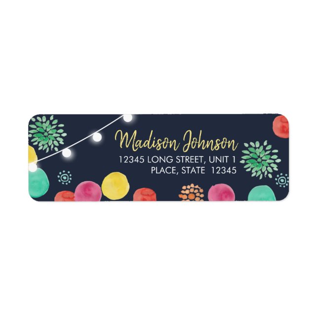 Summer Party Lampions Invitation (Front)