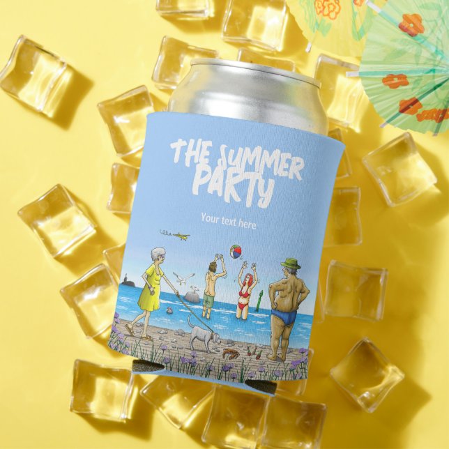 Summer Party on The Beach Can Cooler (In Situ Summer)
