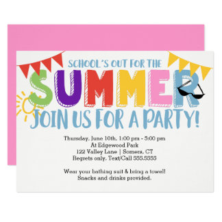 end of summer party invitations