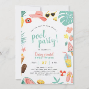 Summer Party Sizzle: Hosting with Fun, Flavour  Invitation