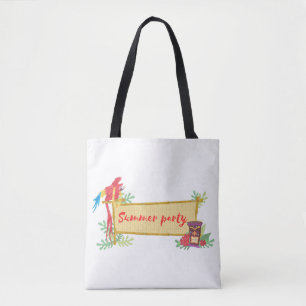 summer party tote bag