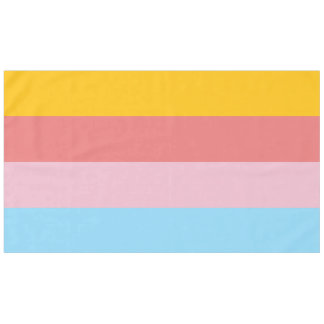 Summer pastel colour scheme tablecloth