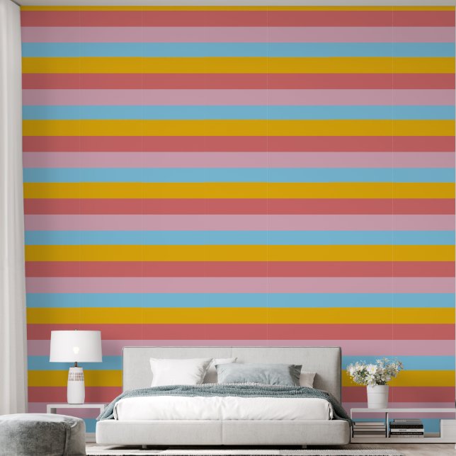 Summer pastel colour scheme wallpaper (Bedroom)