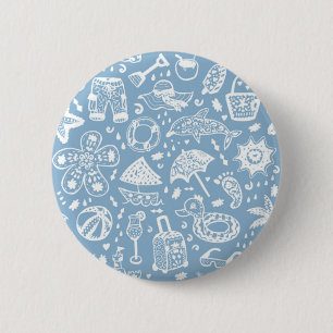 Summer pattern 6 cm round badge