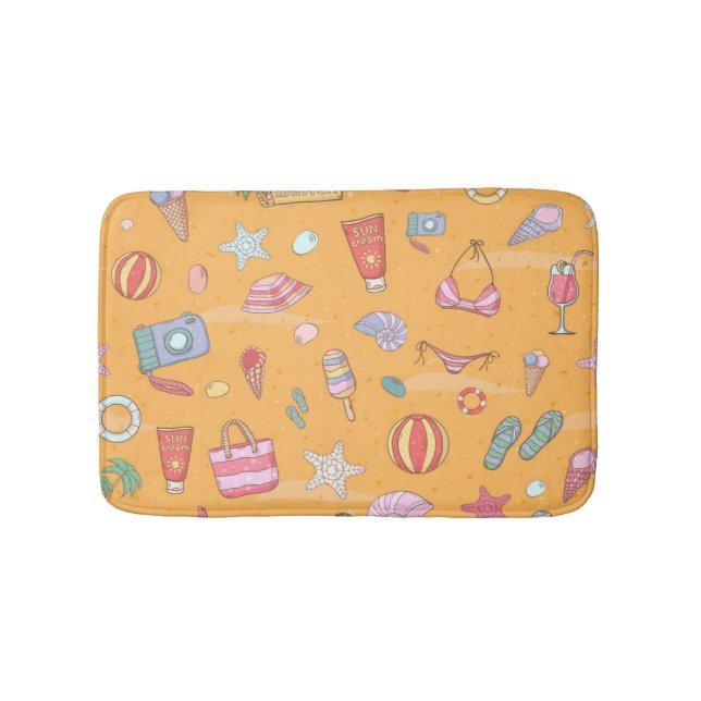 Summer pattern bath mat (Front)