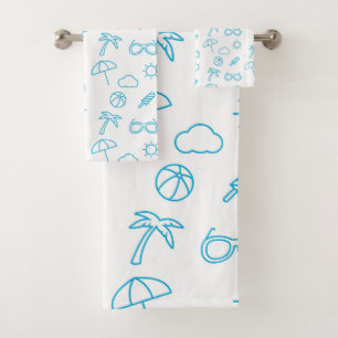 Summer Pattern Bath Towel Set