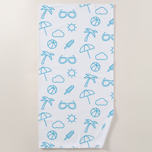 Summer Pattern Beach Towel (Front)
