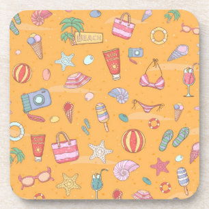 Summer pattern coaster