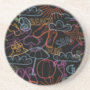 Summer pattern coaster