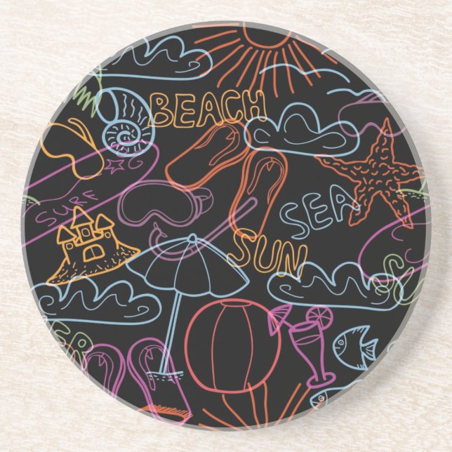 Summer pattern coaster (Front)