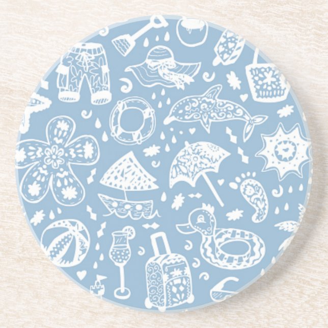 Summer pattern coaster (Front)