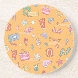 Summer pattern coaster