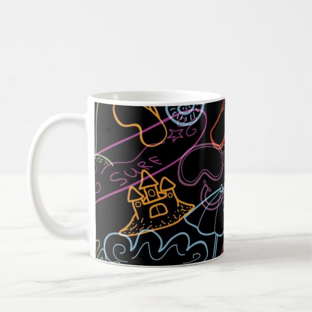 Summer pattern coffee mug (Left)