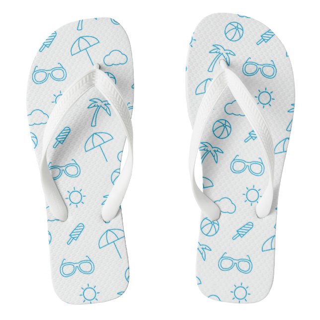 Summer Pattern Flip Flops (Footbed)