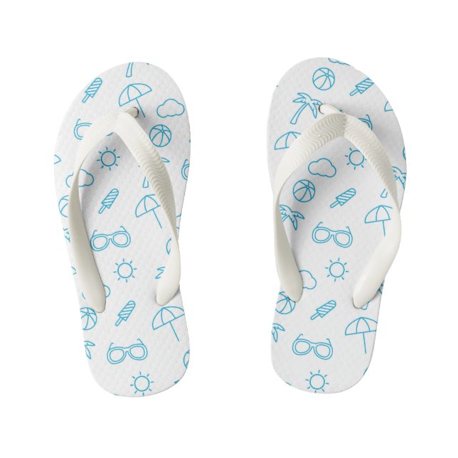Summer Pattern Kid's Flip Flops (Footbed)