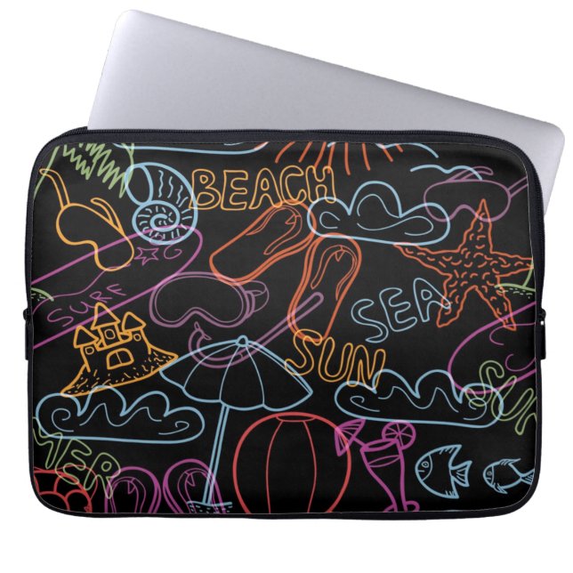 Summer pattern laptop sleeve (Front)