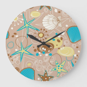 Summer pattern large clock