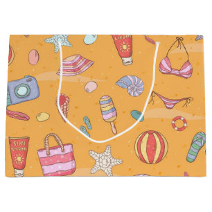 Summer pattern large gift bag
